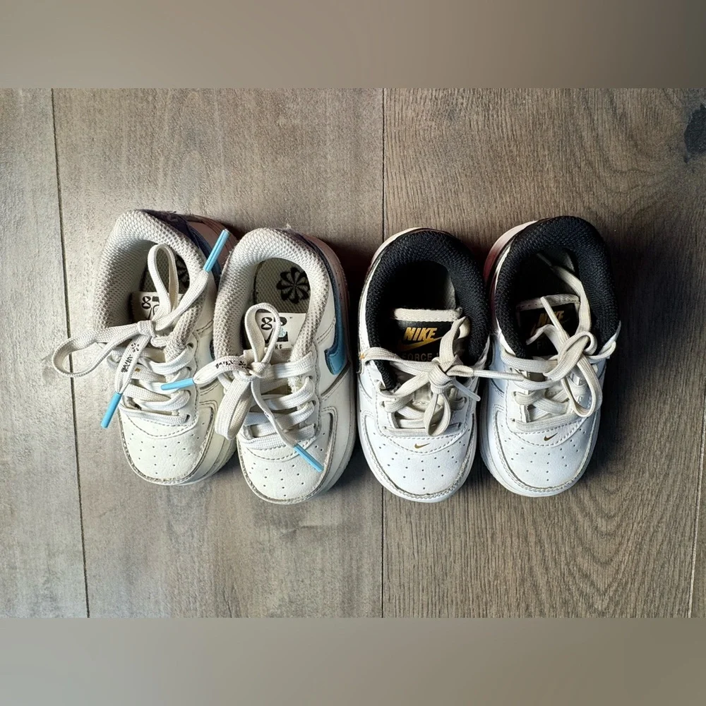 Nike Air Force 1 Toddler Size 6 Bundle White Sneakers